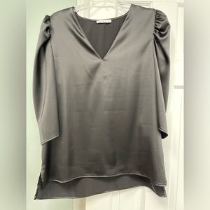 KARLIE black satin top